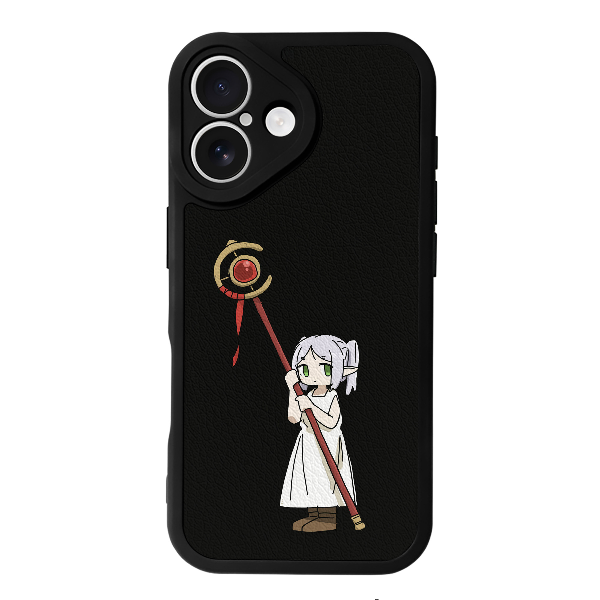 （画像用） 葬送のフリーレン Frieren 【iPhone 16シリーズ対応】シリコンスマホケース（レザー調） 材質：シリコン